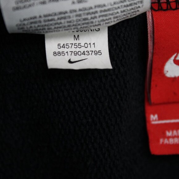 Nike Sweatpants Mens Medium Black Drawstring Fleece Swoosh Joggers w/ 32" inseam - Picture 11 of 12